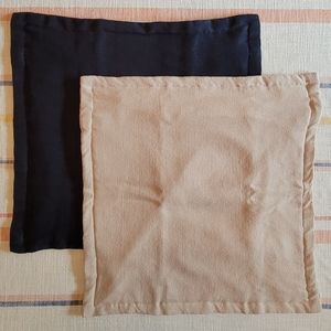 LUSH Decor 20x20 Linen Throw Pillow Covers, Navy/Beige